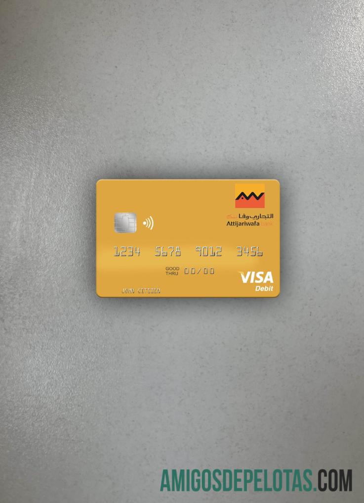Marrocos Attijariwafa Bank Visa Cartão de Débito Photolook Front exemplo real